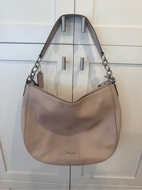 Coach | Bags | Coach Carly Optic Beige And White Shoulder Bag